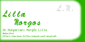 lilla morgos business card